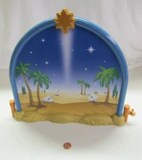 Fisher Price Little People Christmas Nativity Bethlehem Backdrop Fence Large