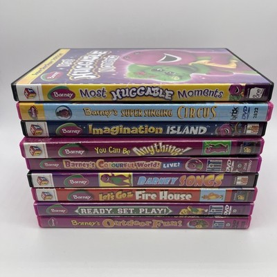 Barney 9 DVD Collection Lot - Circus, Fire House, Island, Outdoor, Songs