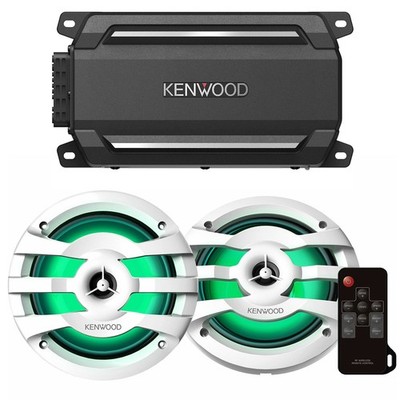 Kenwood KAC-M5024BT Marine Amp with 6.5'' Coaxial Speakers