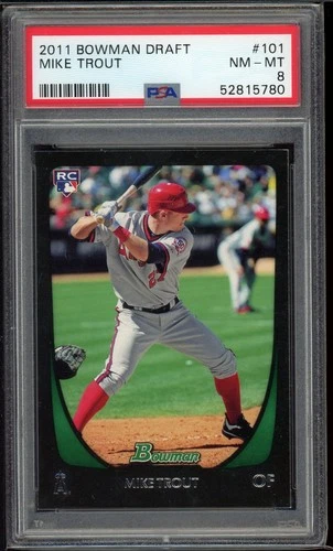 2011 Bowman Draft RC #101 Mike Trout PSA 8
