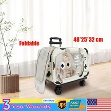 Foldable Travel Pet Pet Trolley Bag Carrier Pet Bag For Cats Dogs With Wheels