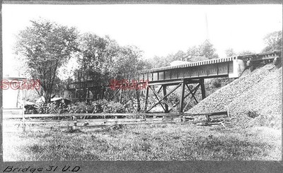 26AA633 2NDGEN NEG ONTARIO & WESTERN RAILROAD BRIDGE 31 U.D. ULSTER DELAWARE ?