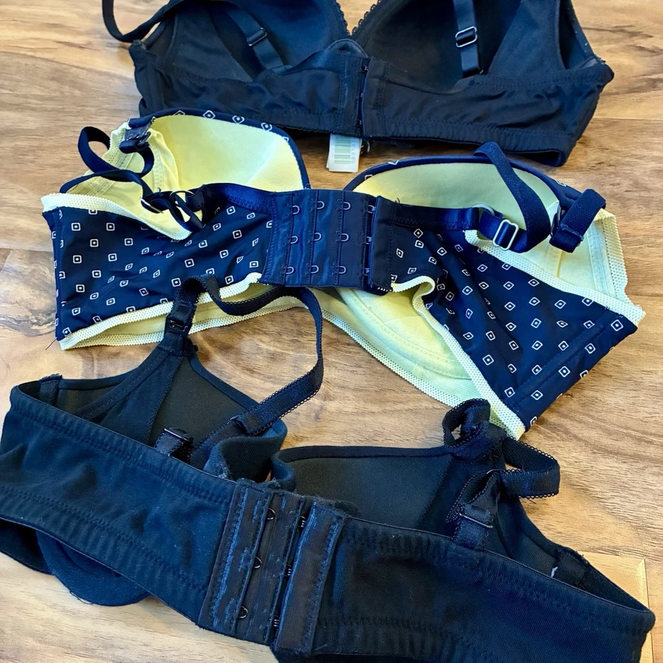 Lote de 3 sutiãs femininos de amamentação para maternidade tamanho 34B - Imagem 4 de 4