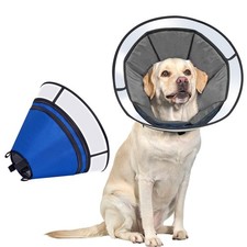 OneTigris Adjustable Dog Cone Collar Large Dogs Post-Surgery Neck Recovery Eliza