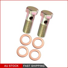 Universal 2Set Banjo Bolt Brake Fitting Adapter M14x1.5 Thread W/ 14mm Washers