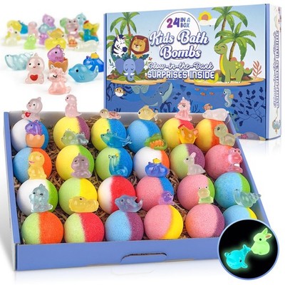 Bath Bombs for Kids, 24pcs Bath Bombs with Glow in The Dark Surprise Inside, ...