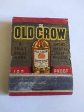 Vintage Matches From Old Crow 100 Proof Whiskey