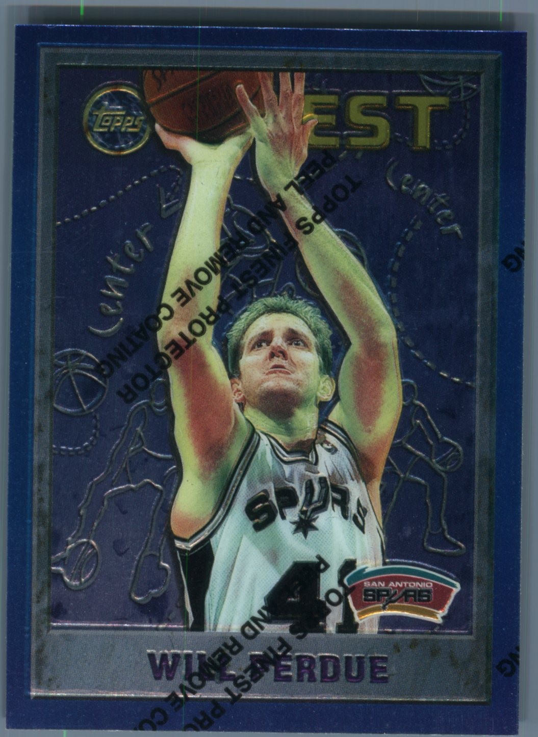 1995-96 Finest San Antonio Spurs Will Perdue #185