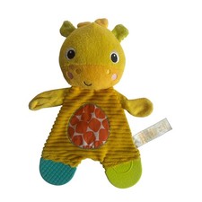 Bright Starts Snuggle Teether Giraffe Plush Baby Toy Yellow 12348-SIL061819 11"