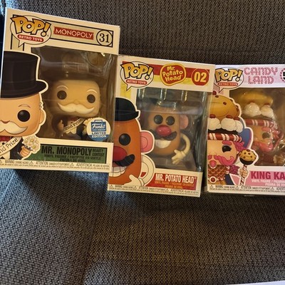 POP! Retro Toys lot Mr. Monopoly,Mr. Potato Head,King Kandy