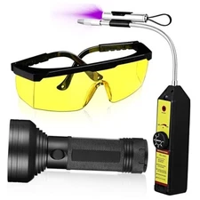 Ac Leak Detector Kit Tool Wjl-6000 Refrigerant Leak 68 LED Uv Flashlight Yellow