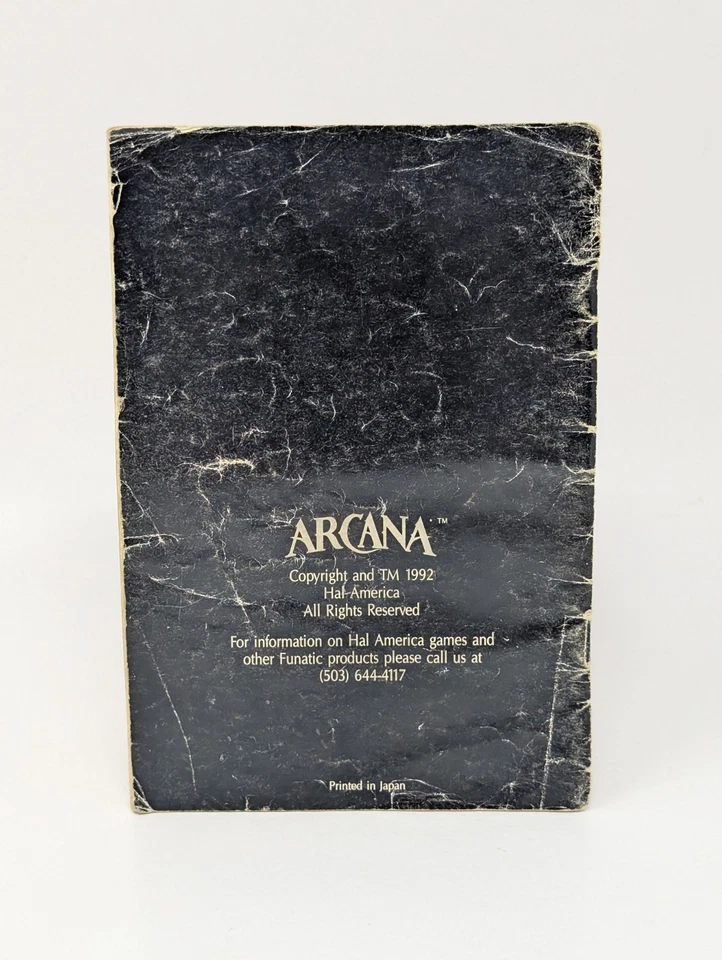 Arcana (Super Nintendo SNES) Authentic Instruction Manual Booklet Only *No Game* - Image 2 of 3