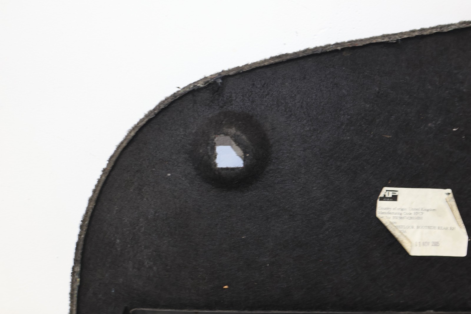 Bentley Flying Spur 2006-2012 Right Trunk carpet trim Gray