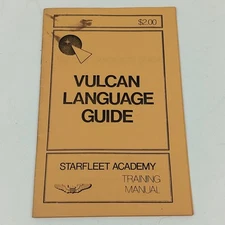 The Vulcan Language Guide Starfleet Academy Training Manual 1977 Pamphlet