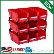 Wall Mounted Hanging Bins Plastic Stackable Storage Bins Parts Storage Organizer