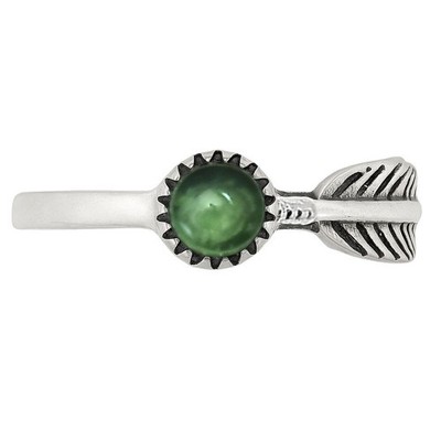 Natürlicher grüner Onyx 925 Sterling Silber Ring Gr.6,5 Schmuck R-1042