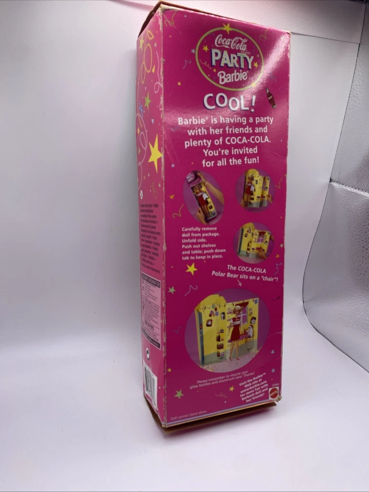 Barbie Coca Cola Fiesta Muñeca Edición Especial De Colección 1998 con Peluche Oso Polar Nuevo en Caja Foto 4 de 4