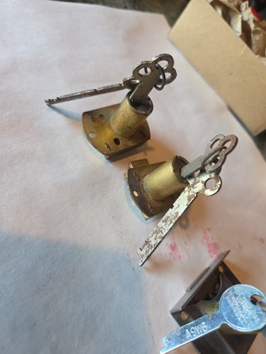 (5) NOS Vintage EAGLE Lock Baule - Cassetto armadio 3 con stessa chiave, 2 con stessa - Foto 10 di 15