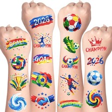 World Cup 2026 Temporary Tattoos 45 Pcs Oil Painting Style
