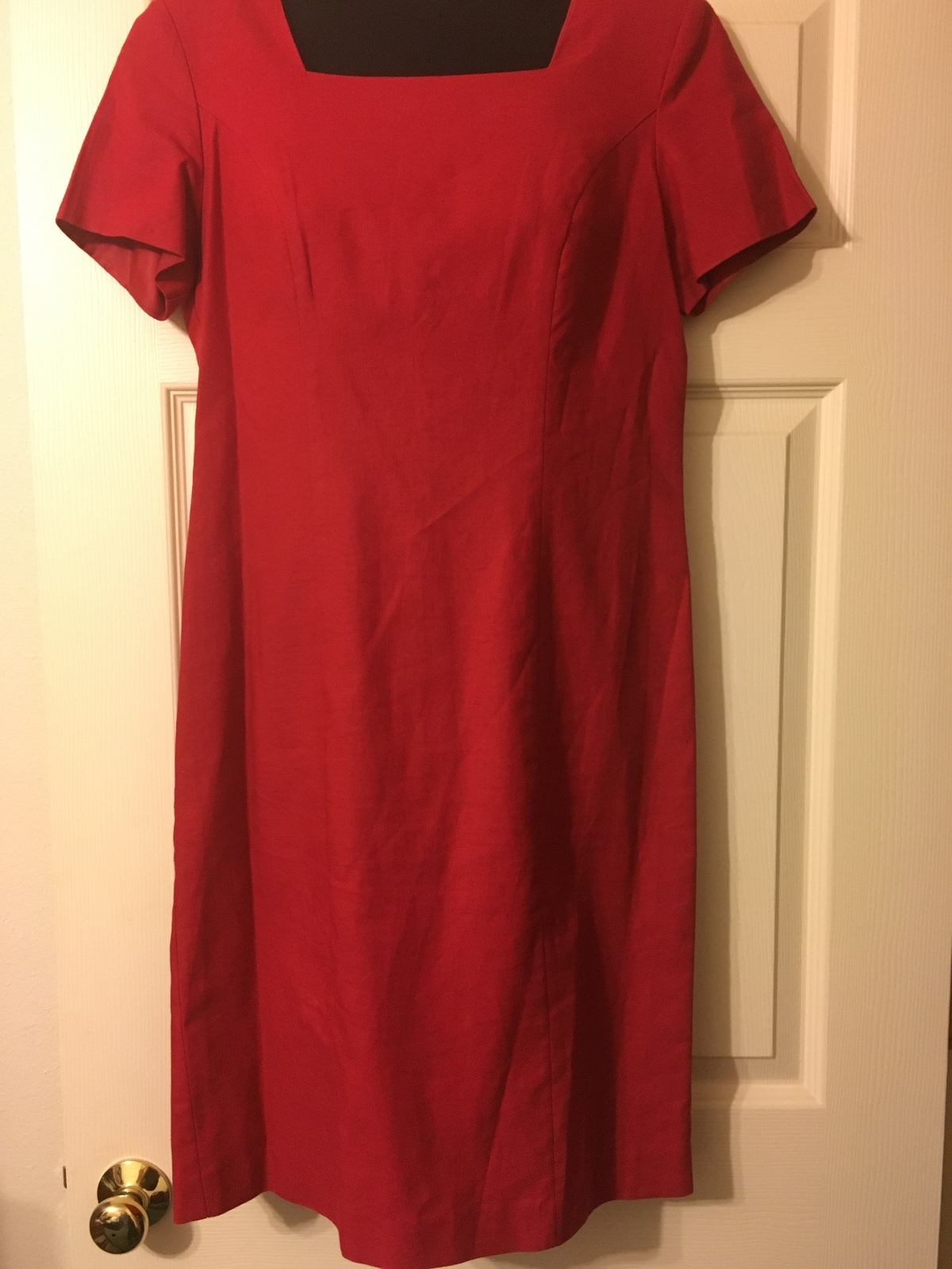 CHADWICK'S WOMEN'S LADIES LINEN SHEATH DRESS, Red, Size 6 | eBay