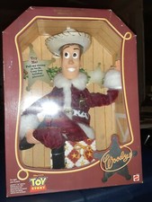1999 TOY STORY "WOODY" AS "SANTA" DRAW STRING CHRISTMAS TOY FACTORY SEALED