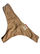 JENNI Ribbed Thong Panty Underwear Plus Size XXXL Chai