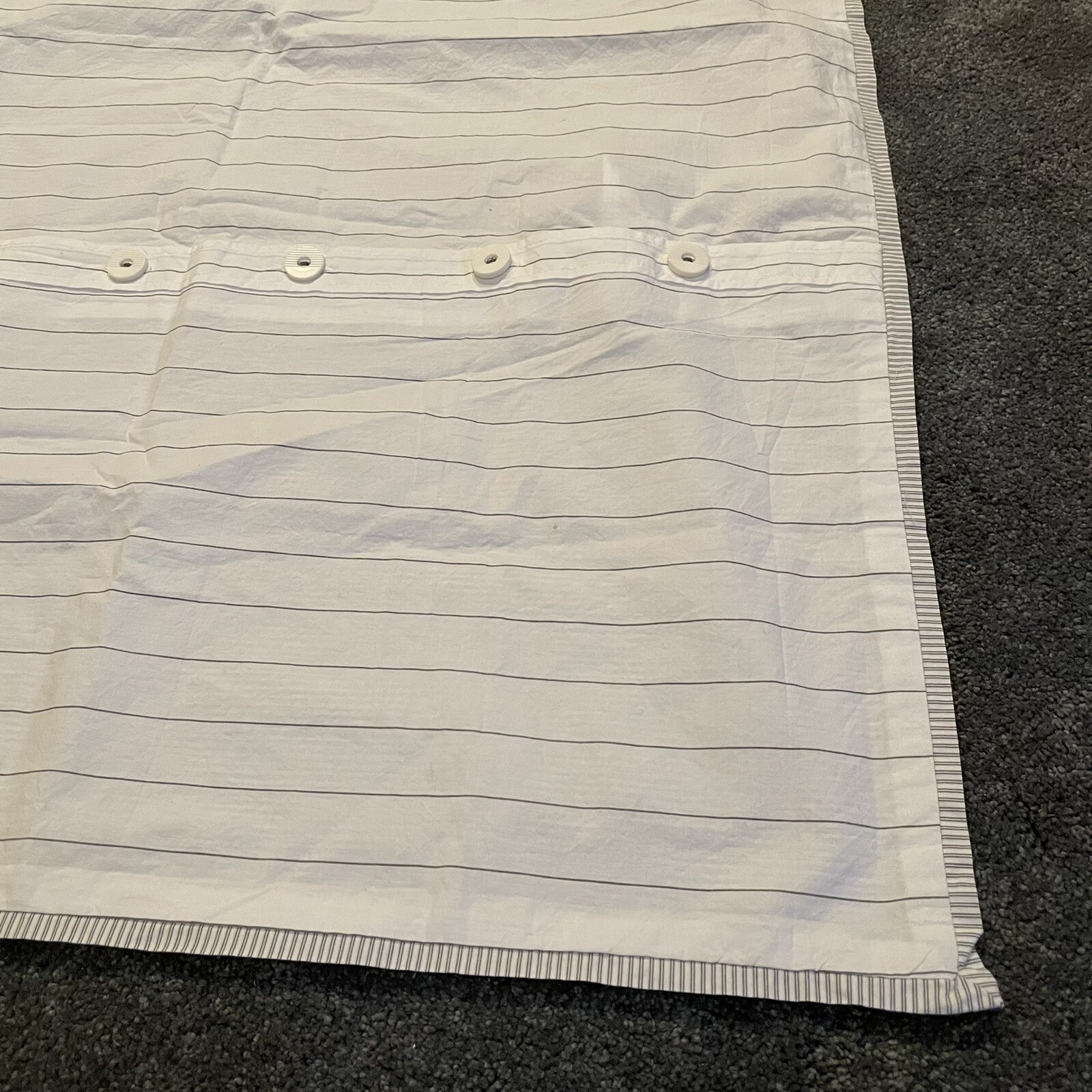 WEST ELM EURO PILLOW SHAM cotton gray and white double pinstripe eBay