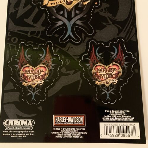 CHROMA Harley-Davidson HD Heart Wings Decal Stickers STICK-ONZ Auto/Truck 9557 - Picture 3 of 5