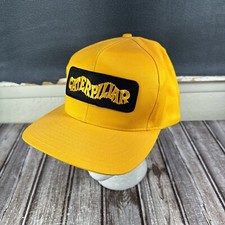 Vintage Caterpillar Hat SnapBack Stateside Yellow Rare Black Embroidered Patch