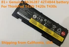 Genuine T420i T420s T430S Battery ThinkPad 0A36287 45N1143 45N1036 45N1037/81+