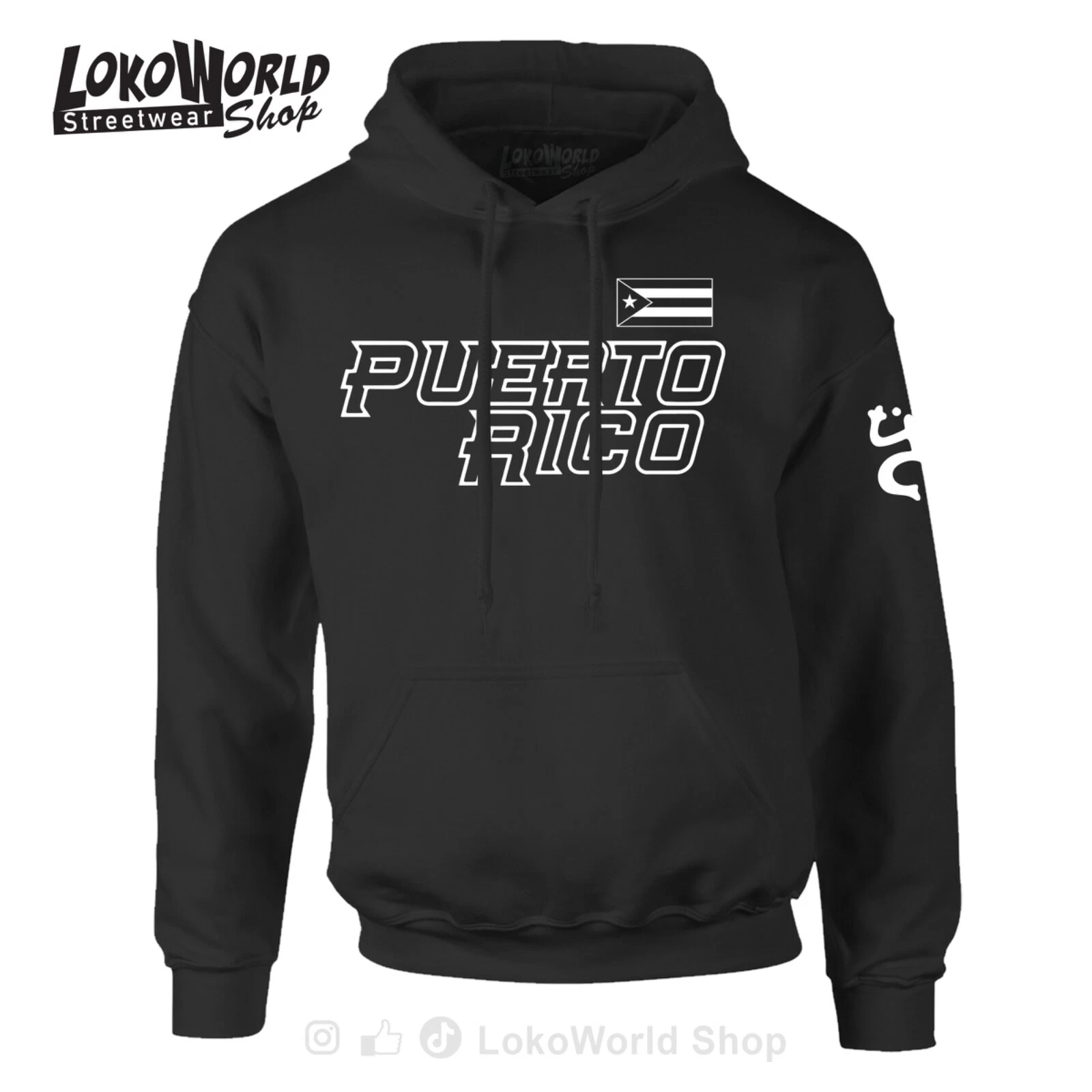 Puerto Rico, Flag, Baseball, Boricua, Bandera, Black Hoodie
Opens in a new window or tab