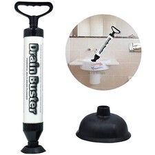 DRAIN BUSTER UNBLOCK SINK PIPE TOILET BATH SHOWER HEAVY DUTY PLUNGER TOOL CLEAR