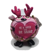 Love•A•Ballz Pink Camo Deer Plush Be A Deer and Be Mine Stuffed Animal Love Gift