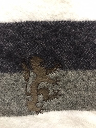 Pringle of Scotland Luxurious Mens Grey Wool Striped Knit Scarf - Picture 4 of 5