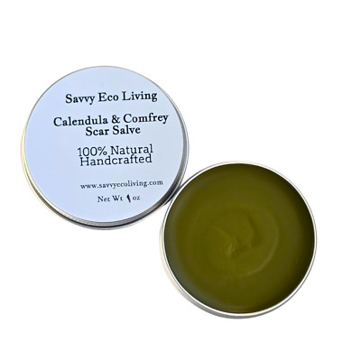 Savvy Eco Living Calendula and Comfrey Scar Salve Lanolin Calendula Salve  1 oz
