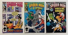 Spectacular Spider-Man #123, 124 & 125 Copper age comics (Marvel 1987) FN & VF