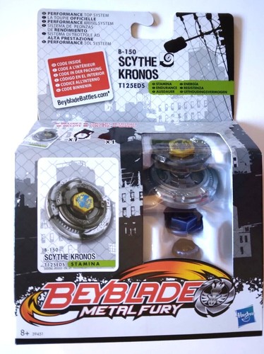 Beyblade Metall Fury B-150 Scythe Kronos T125EDS Ausdauer - Hasbro 2012 - Afbeelding 1 van 1