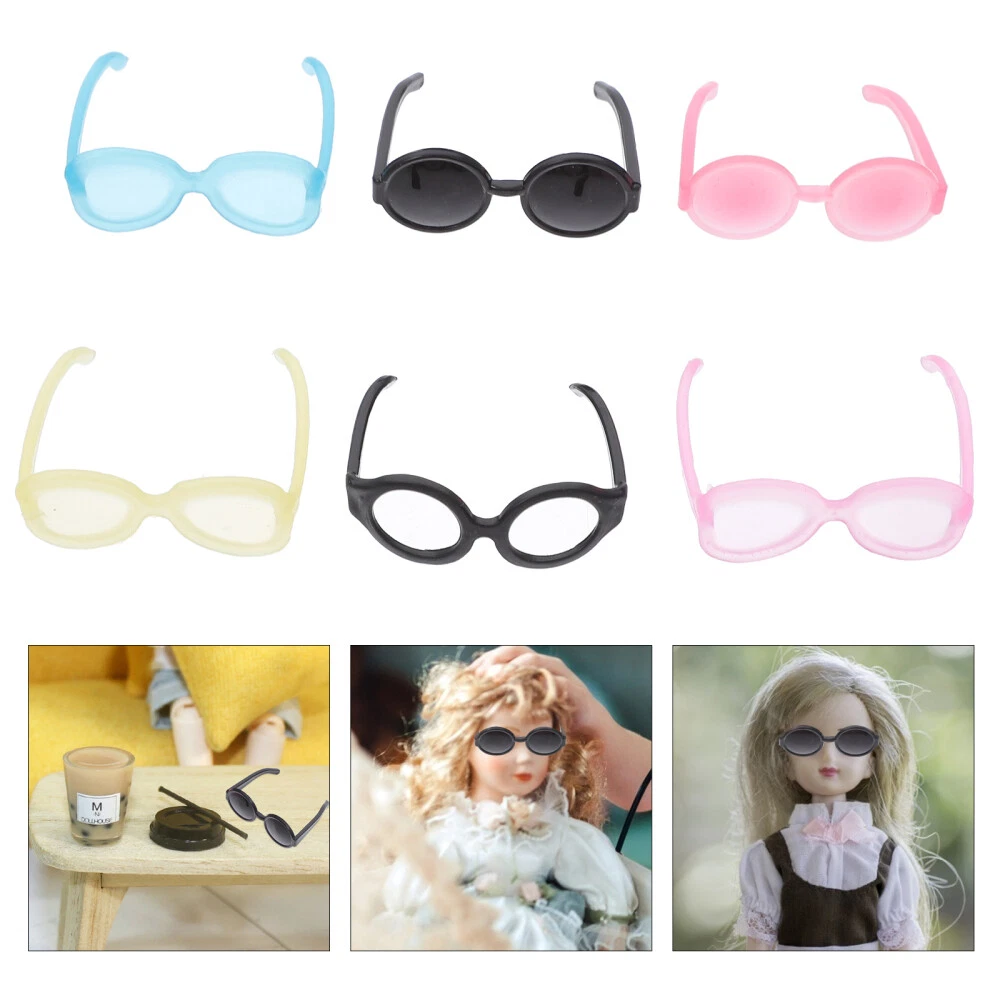 Buy Small Doll Glasses Metal Wire Rim Clear Lens Eyewear Fabric Doll Dress  up Eyeglasses Classic Retro Mini Sunglasses for Crafts Sunglasses for Dolls  Pets Costume Cosplay (6 Pair) Online at desertcartINDIA