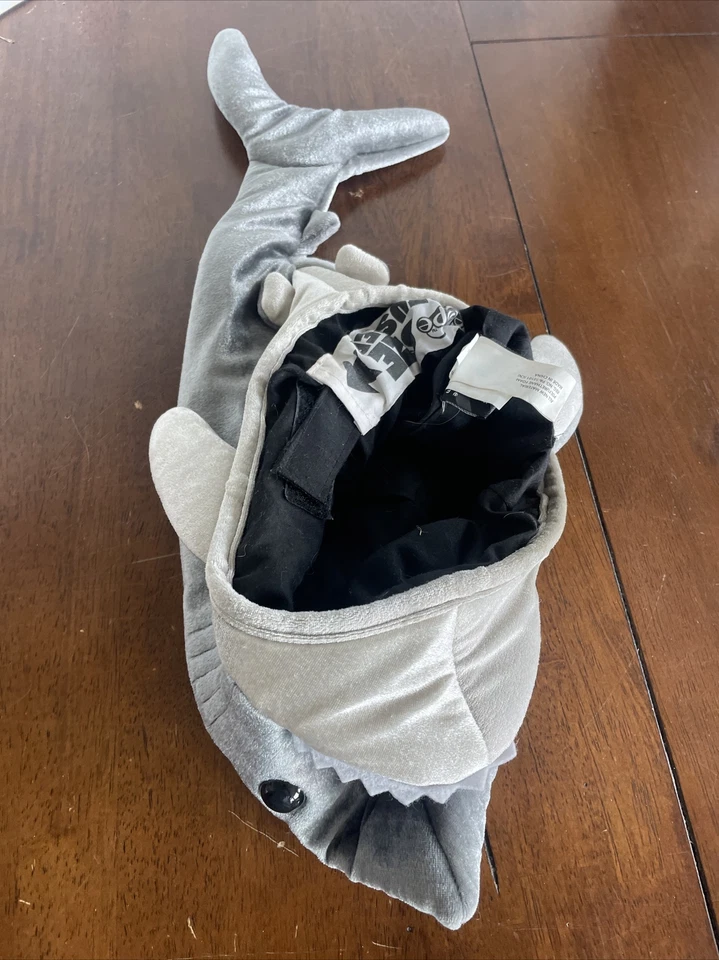 "Sombrero tiburón de peluche infantil Elope 20"" con banda interior ajustable gran blanco" Foto 3 de 3