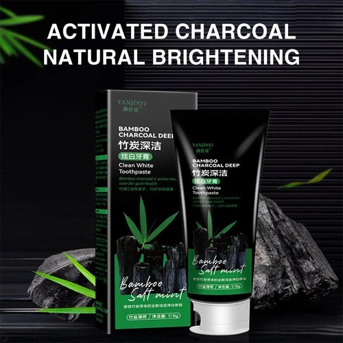 Bamboo Charcoal Deep Toothpaste, Yanjiayi Clean White Toothpaste 100g Good - Picture 7 of 8