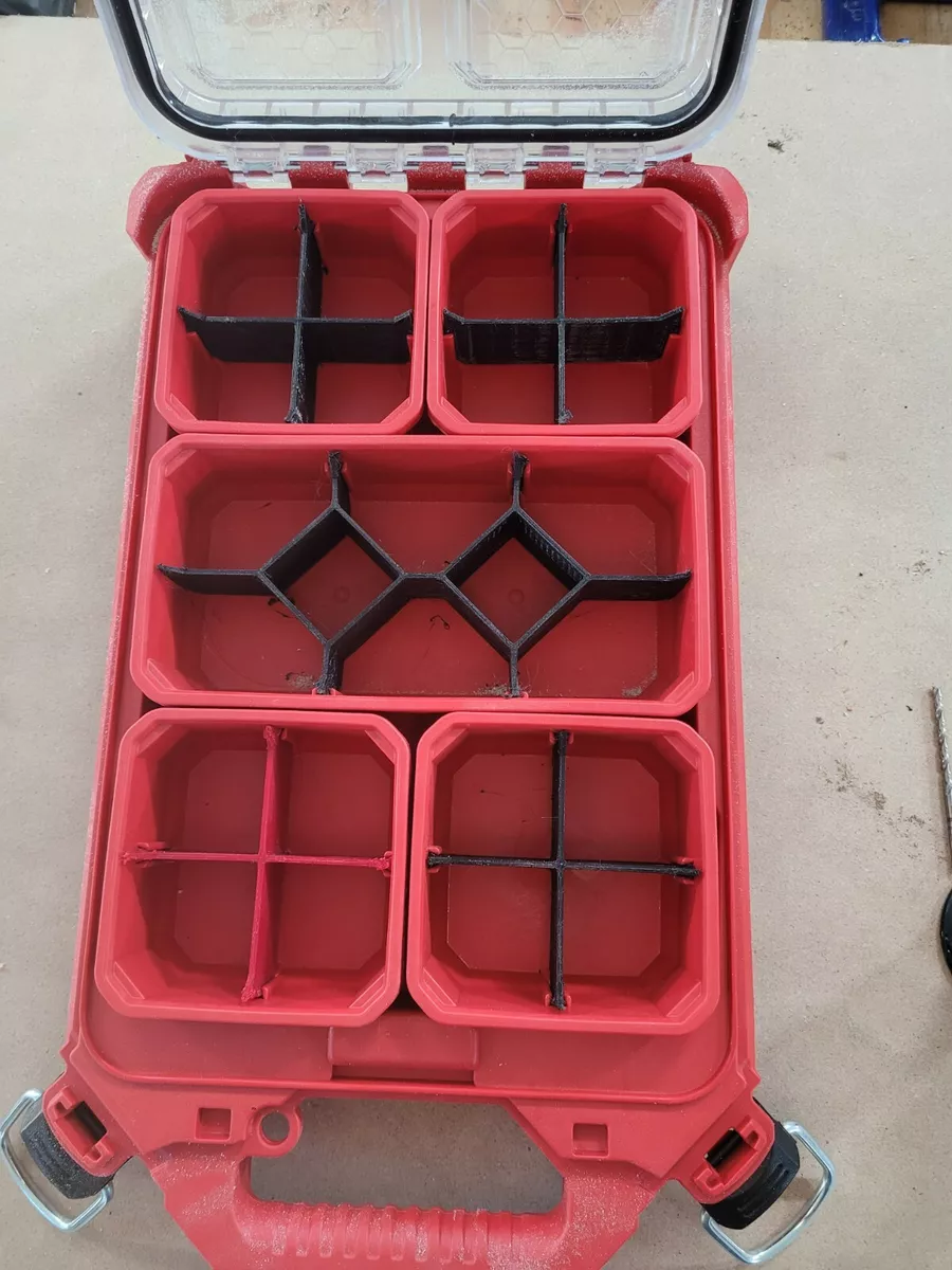 Milwaukee Compact Low Profile Packout Bin Divider 5 Pc Set RED or BLACK