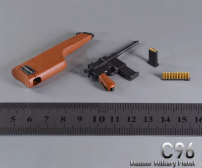 1/6 Scale C96 Mauser Box Gun Shell Weapons Model for 12