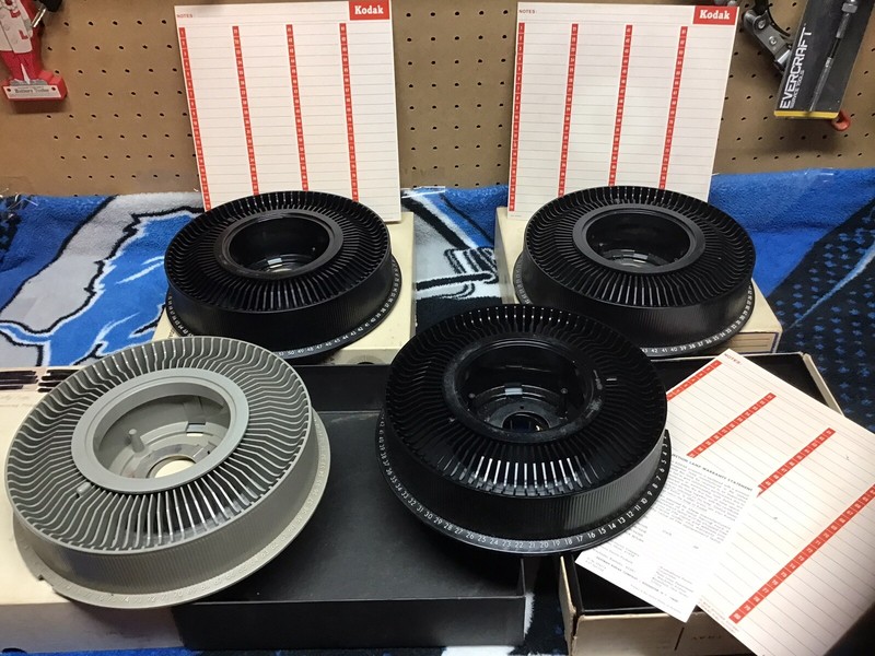 Kodak Carousel Slide Trays - Each  holds 80 cardboard mounted slides - 4 Trays