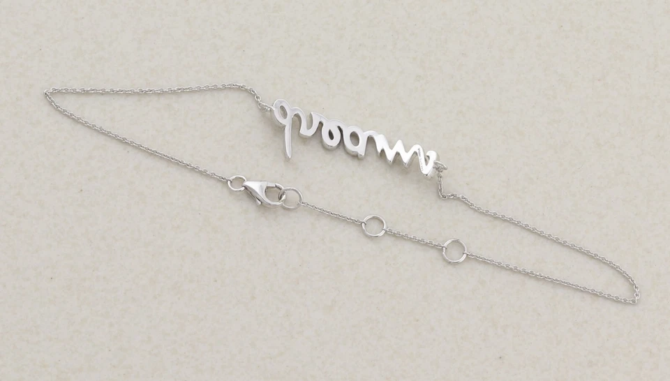 Brazalete Sueños Diamantes 1/8 quilate Oro Blanco 14k 7" a 8" Foto 3 de 4