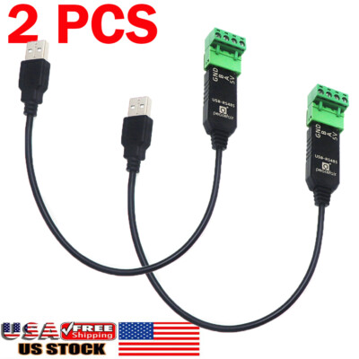 RS485 to USB Converter 30CM USB Extension Cable Interface Setting Serial Port 2X