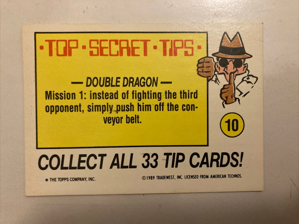 THE LEGEND OF ZELDA LOGO ⚡️LINK 1989 TOPPS STICKER TIP CARD #10 NINTENDO⚡️ - Image 2 of 2