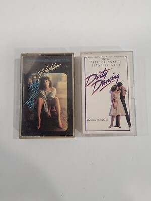 Lot of 2 Cassette Tapes ~ Dirty Dancing, Flashdance Soundtracks ~ NOT TESTED
