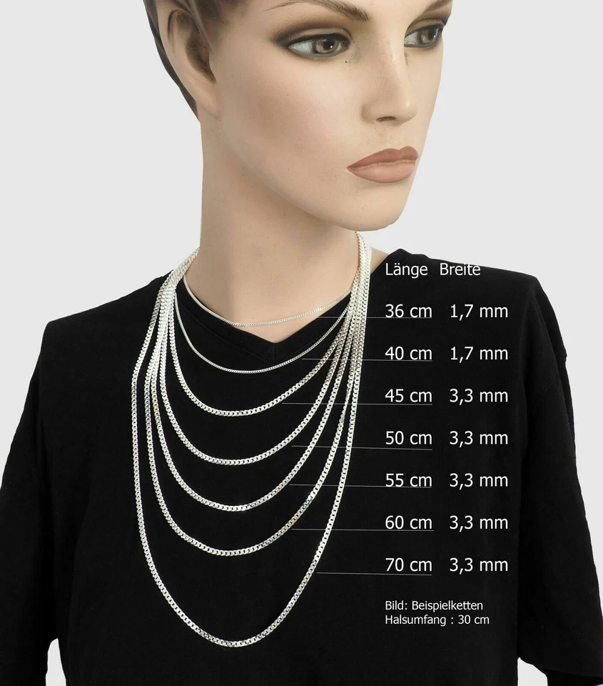 Massive 925 Silberkette Panzerkette Ankerkette Singapurkette Schlangenkette echt - Bild 3 von 4