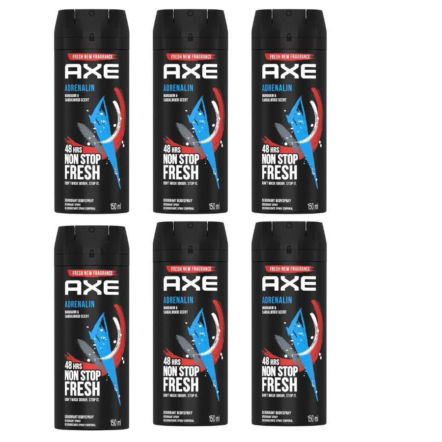 Axe 6 X (Lynx) Adrenalin 150Ml Deodorant Body Spray - Image 2