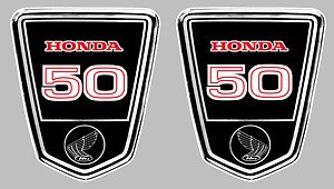 2 x STICKER DAX 50 HONDA 9x8cm BIKER ENDURO TRIAL MOTO AUTOCOLLANT HA131 - Afbeelding 1 van 1